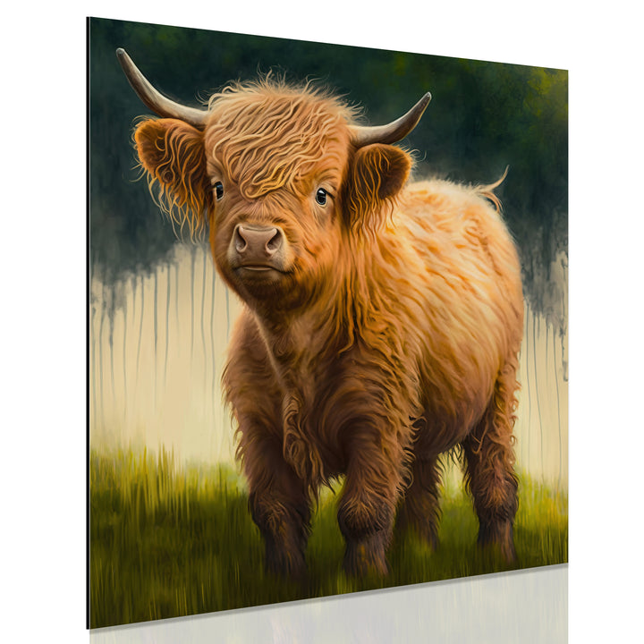 Highland Cow Calf Wall Art 9