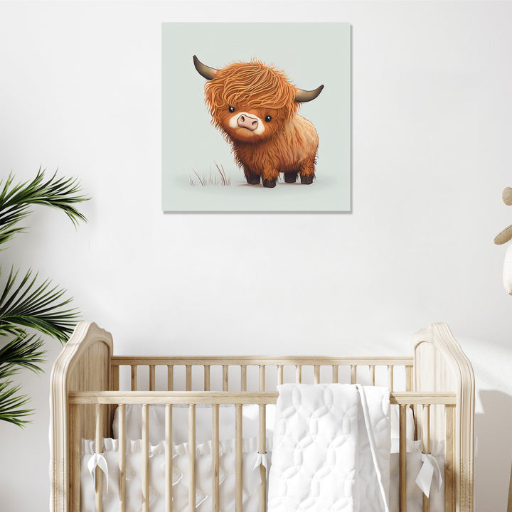 Baby Highland Cow Calf Wall Art 7