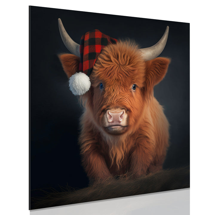 Christmas Highland Cow Wall Art 7
