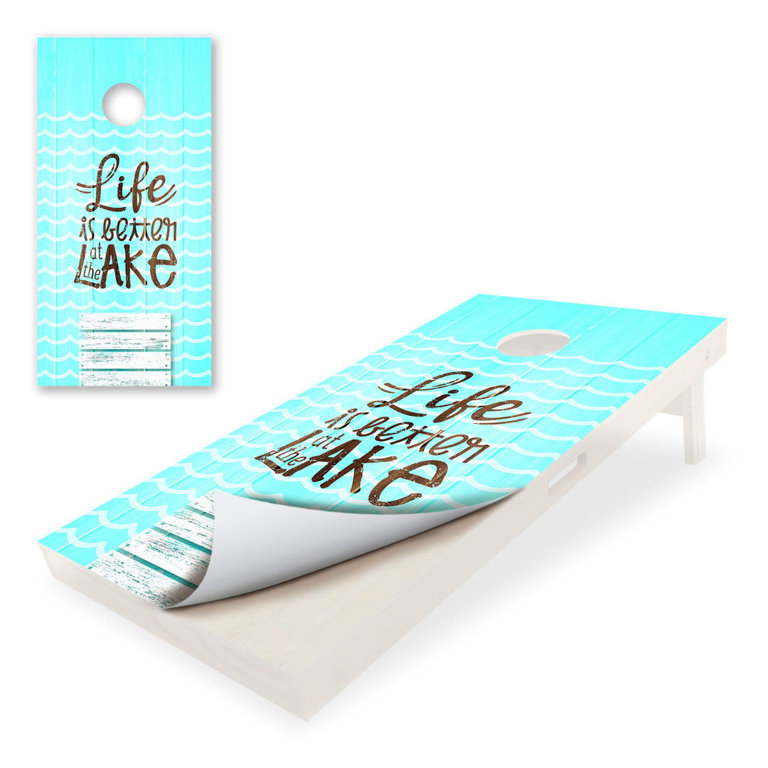 Life Is Better At The Lake Cornhole Wraps