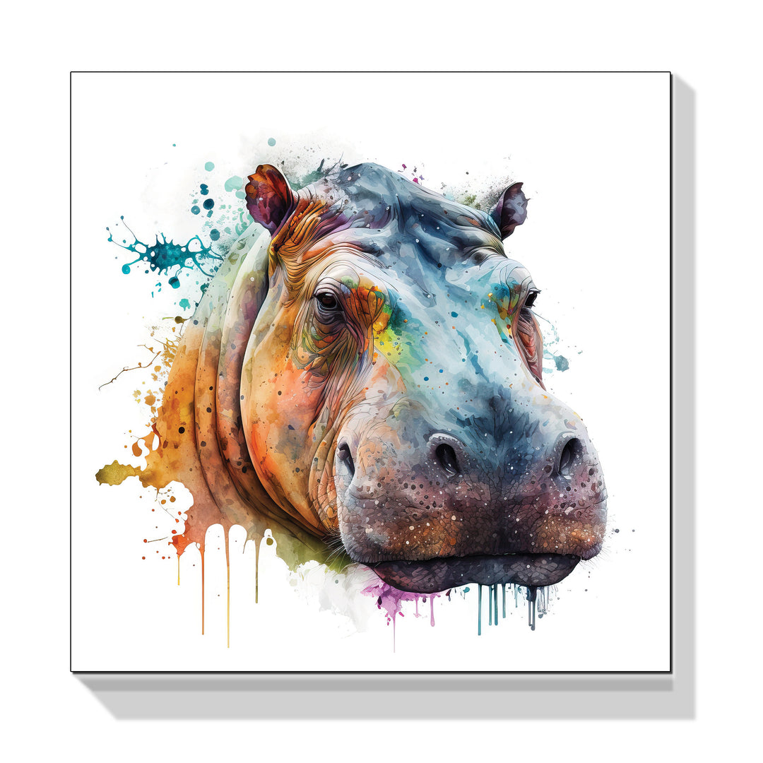 Hippo Wall Art Painting
