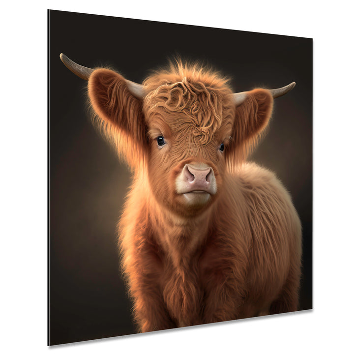 Highland Cow Calf Wall Art