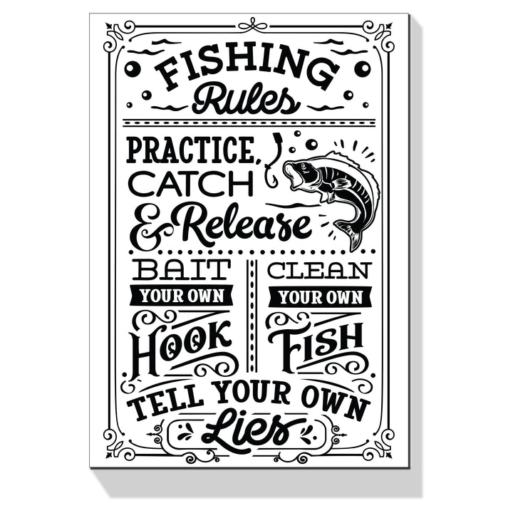 Fishing Rules Wall Art