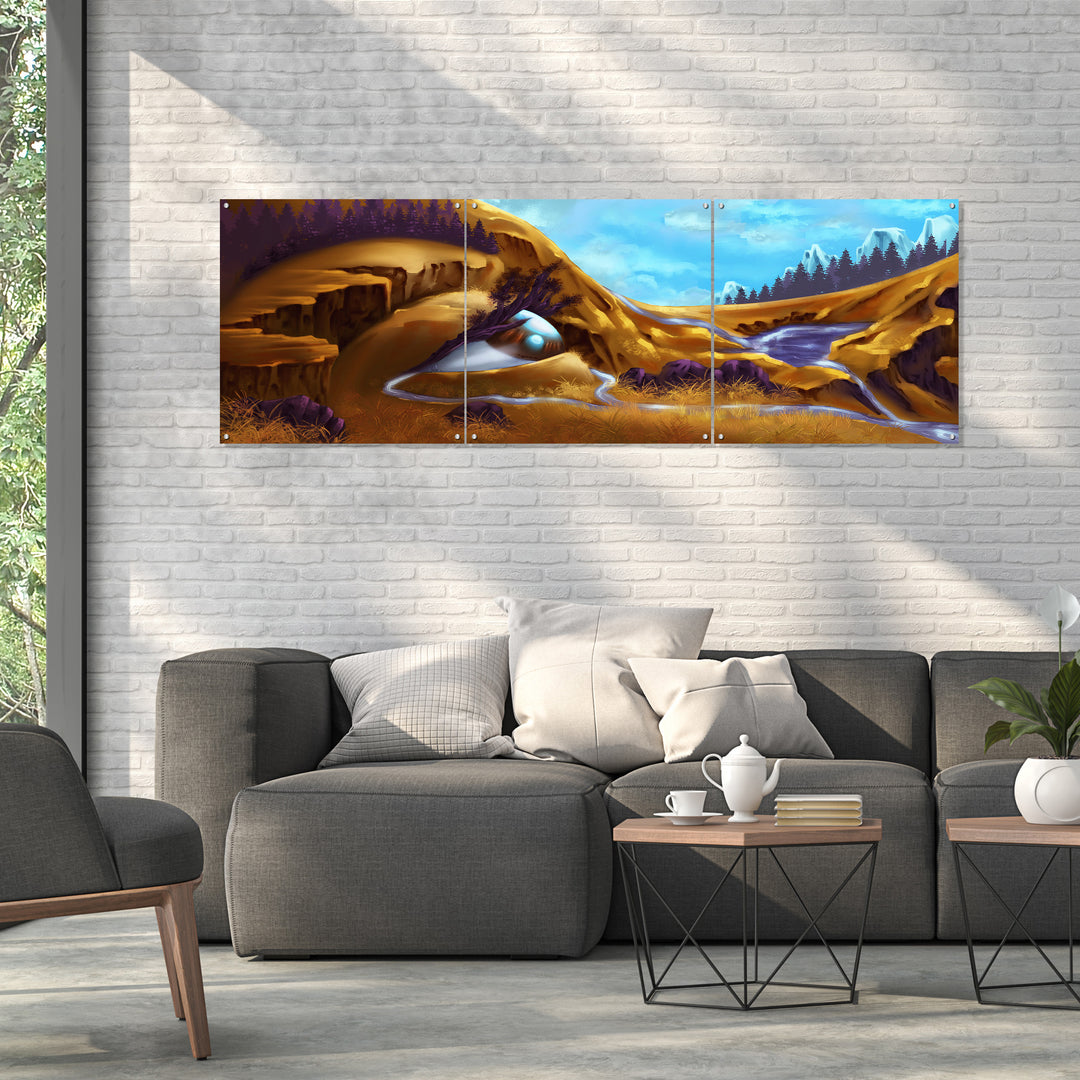 3 Panel Abstract Mother Earth Wall Art