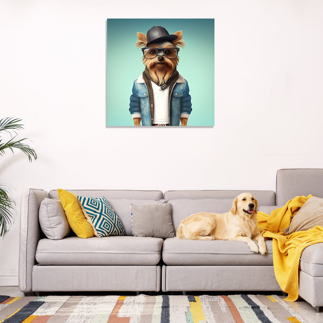 Funny Yorkshire Terrier Dog Wall Art
