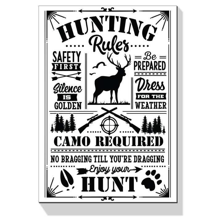 Hunting Rules Wall Art