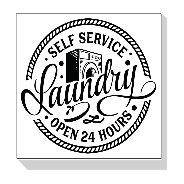 Self Service Laundry Wall Art