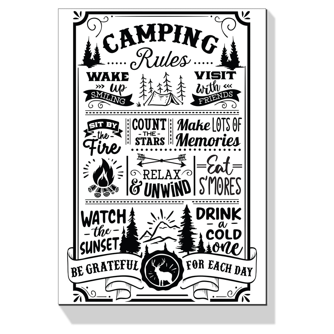 Camping Rules Wall Art