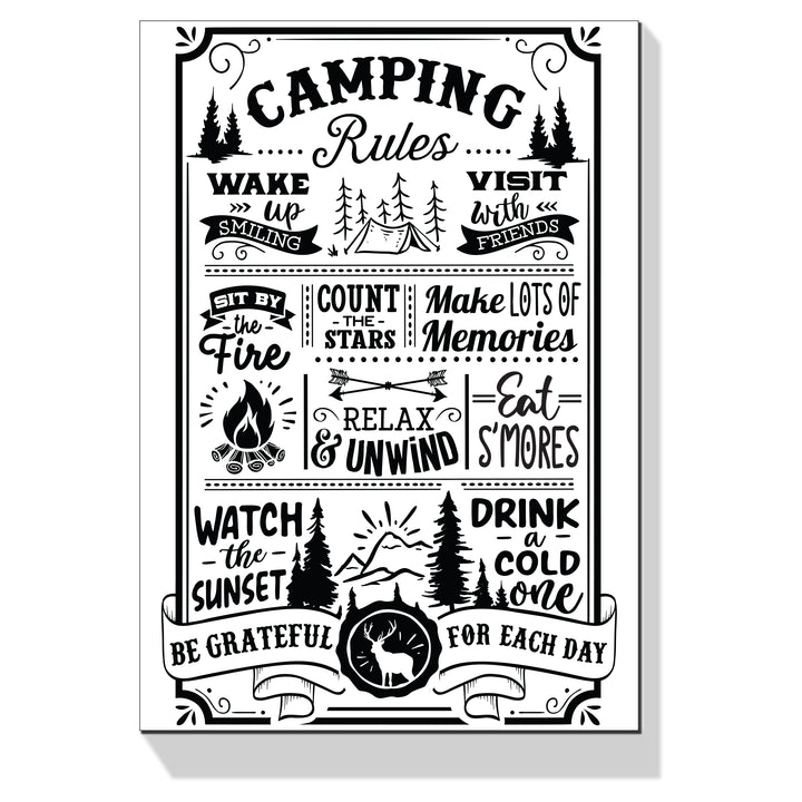 Camping Rules Wall Art