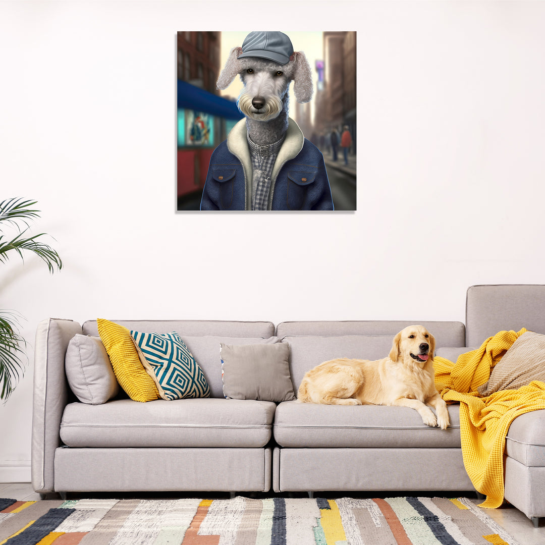 Funny Bedlington Terrier Dog Wall Art
