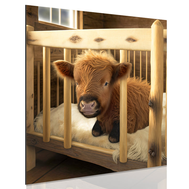 Baby Highland Cow Calf Wall Art 11