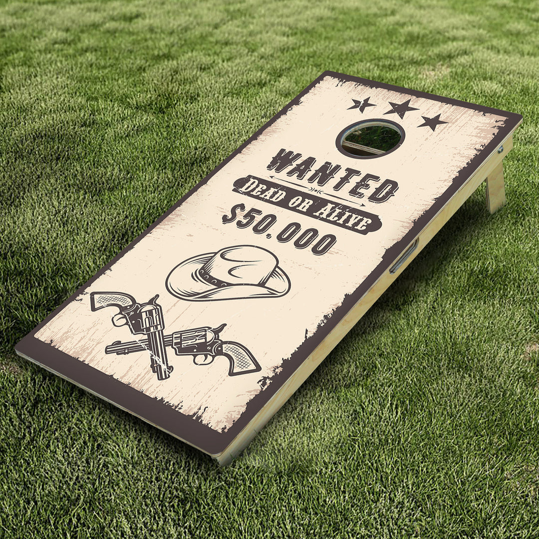 Wanted Outlaw Cornhole Boards
