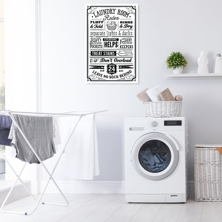 Laundry Room Rules Wall Art