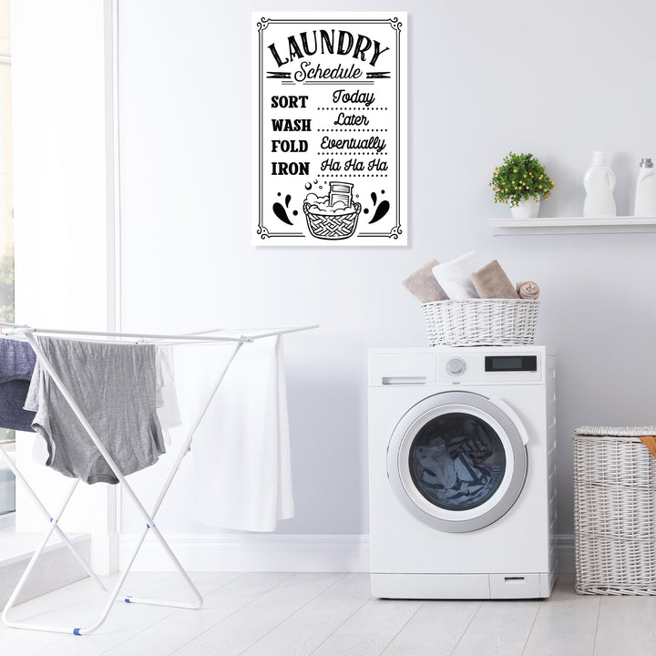 Laundry Schedule Wall Art
