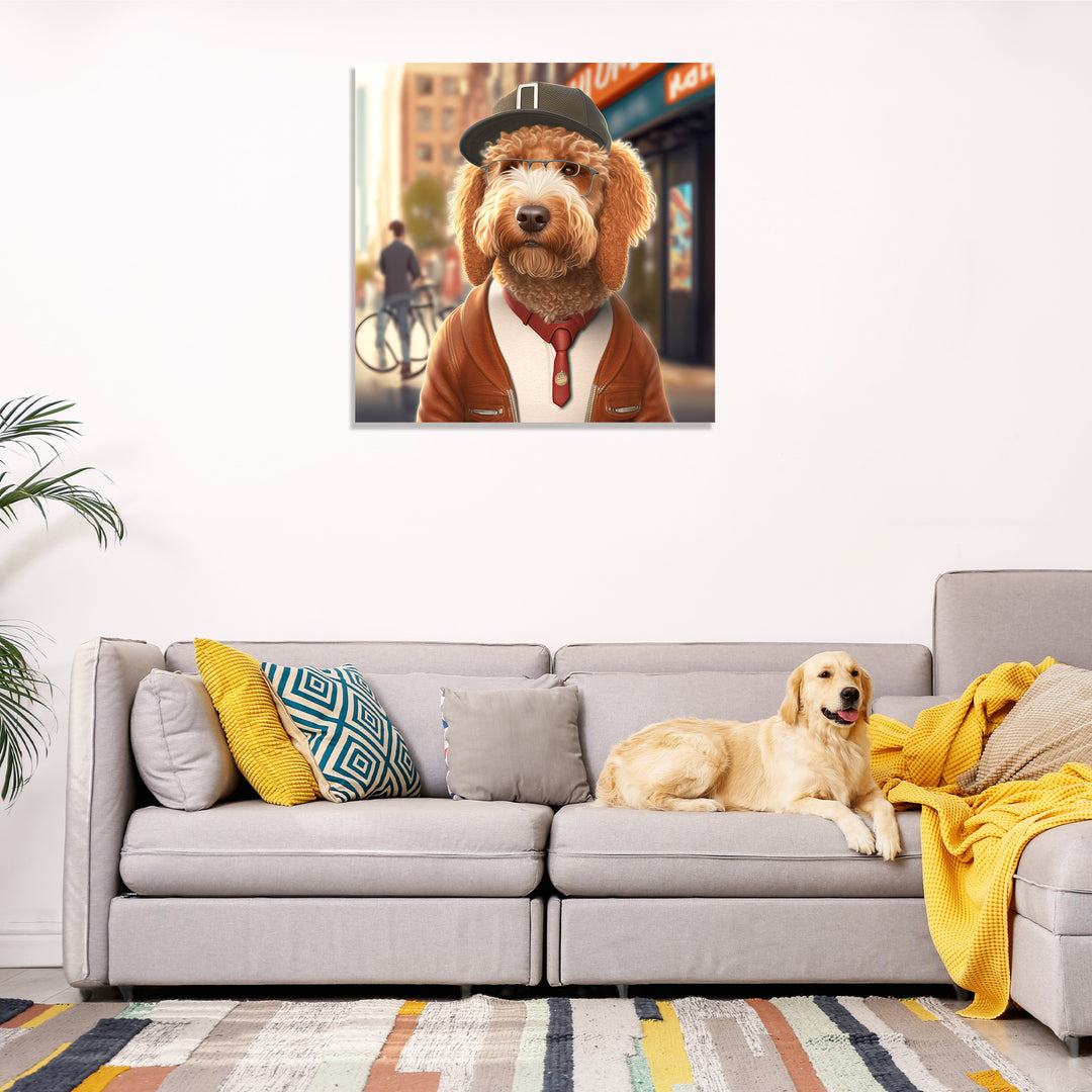 Funny Goldendoodle Dog Wall Art